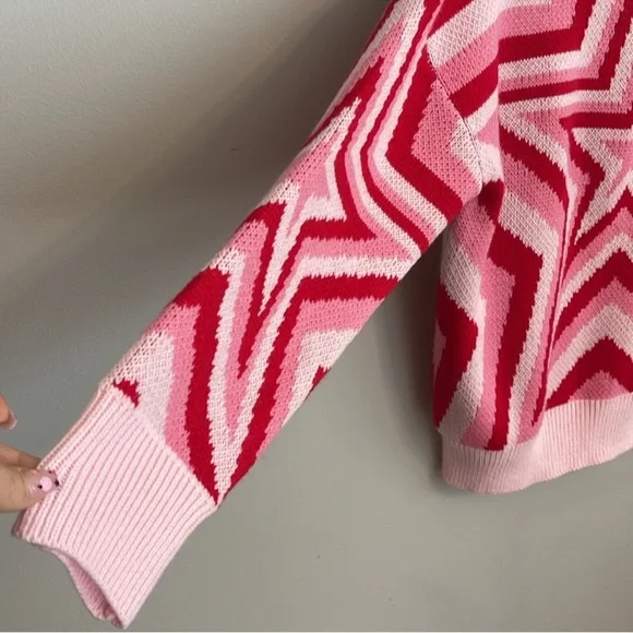 SHEIN Pink and Red Knit Sweater - Picture 9 of 13